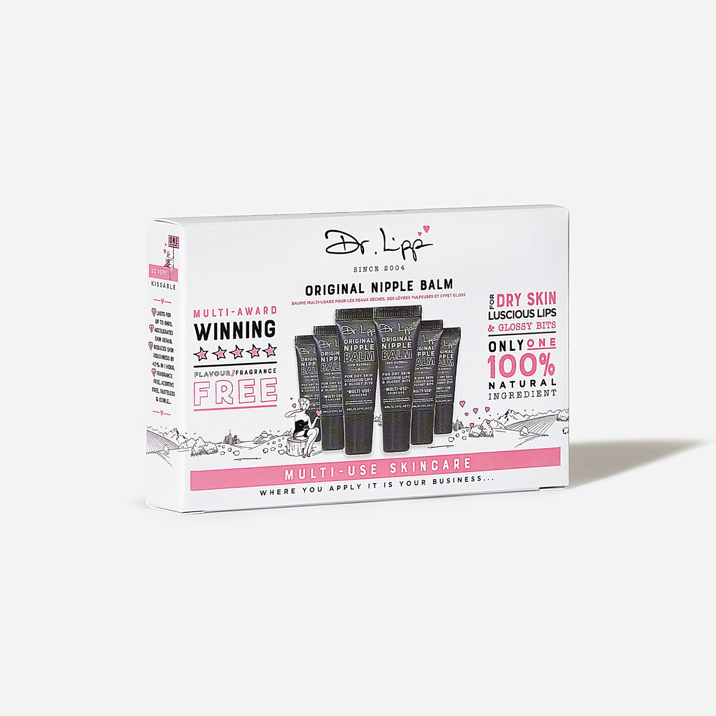 Dr.Lipp Original Nipple Balm 6 pack in sustainable packaging