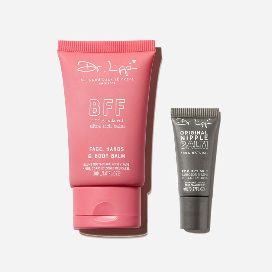 Dr.Lipp Dry Skin Heroes - BFF and Original Nipple Balm. 100% natural balms