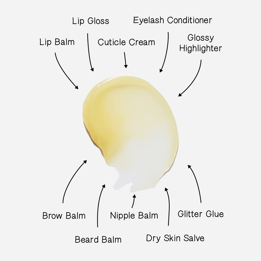 Dr.Lipp Original Nipple Balm 15ml uses - lip balm, lip gloss, cuticle cream, eyelash conditioner, glossy highlighter, brow balm, beard balm, nipple balm, dry skin salve, glitter glue