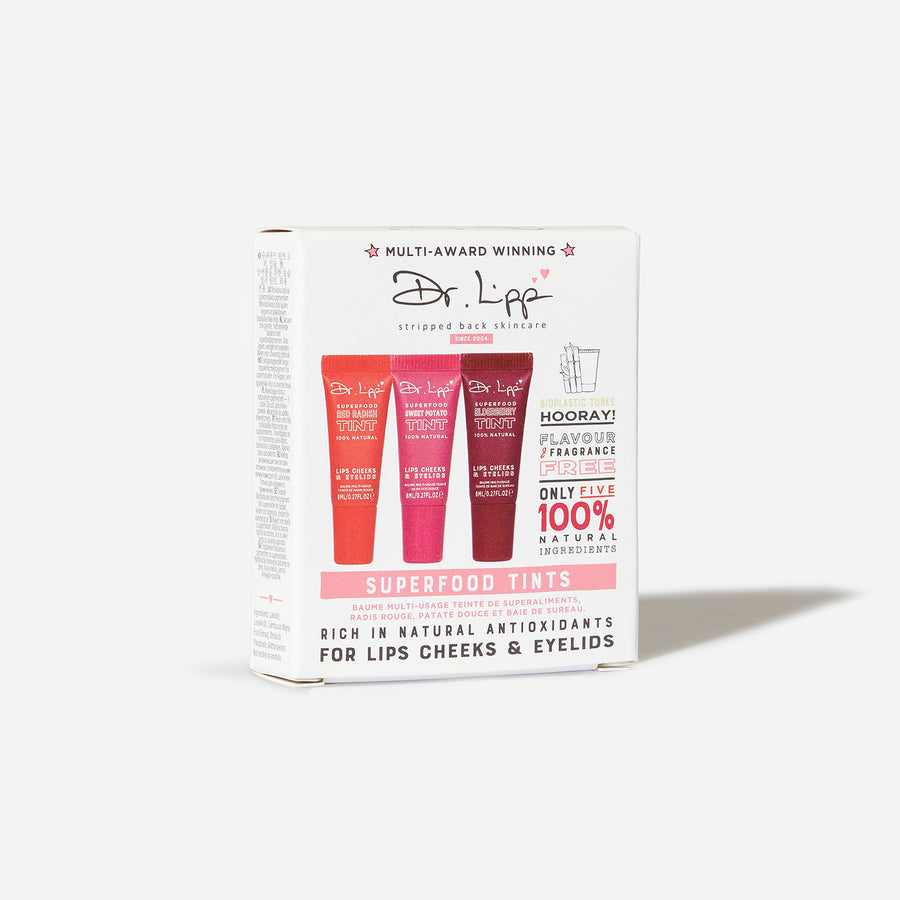 Dr.Lipp Superfood Tint 3 Pack in sustainable packaging