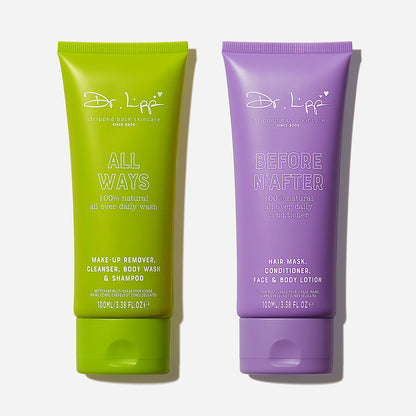 Dr.Lipp Wash & Glow Pack. 100% natural all over daily wash, conditioner and moisturiser